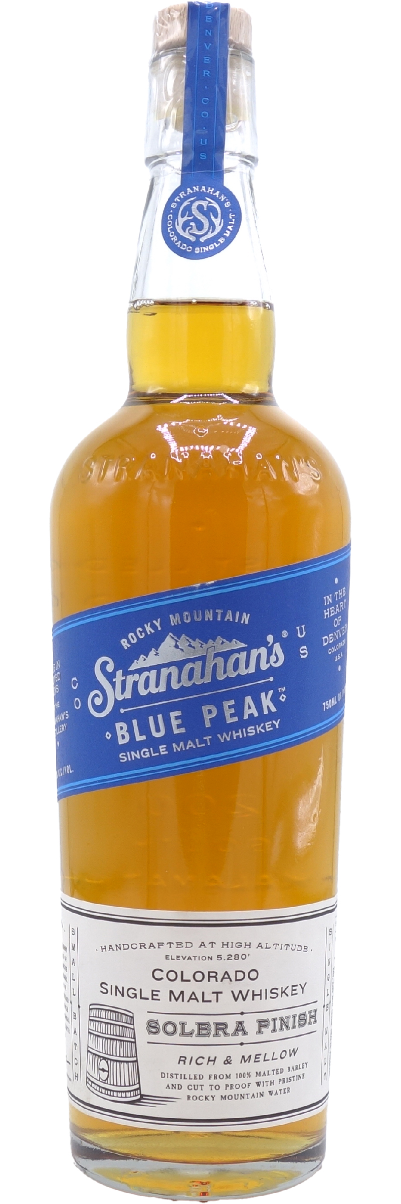 Stranahan’s Single Malt Whiskey Blue Peak 750ml